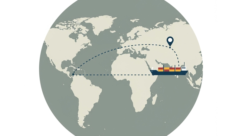 World Map Shipping Routes